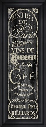Framed Paris Bistro VII Print
