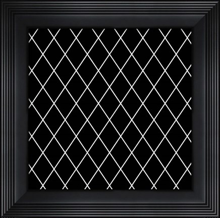 Framed Black &amp; White Pattern Print