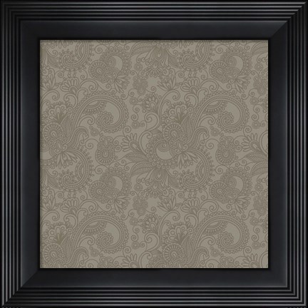 Framed Damask Sage Print