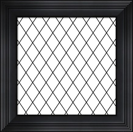 Framed White and Black Pattern Print