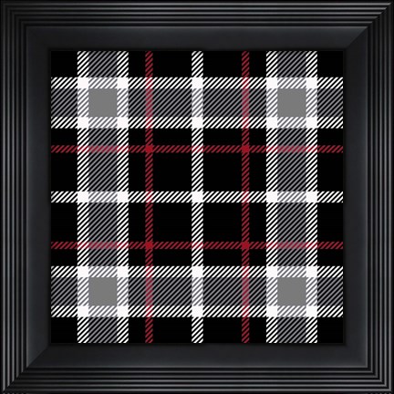 Framed Plaid Black Print