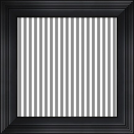 Framed Grey Stripes Print