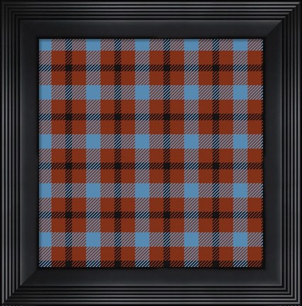 Framed Plaid Blue &amp; Red Print