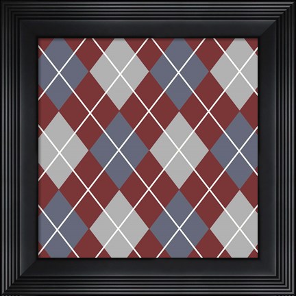 Framed Checker Red Print