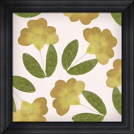 Framed English Garden I Print