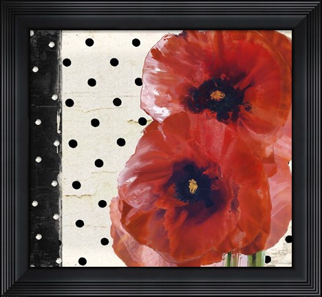 Framed Scarlet Poppies I Print