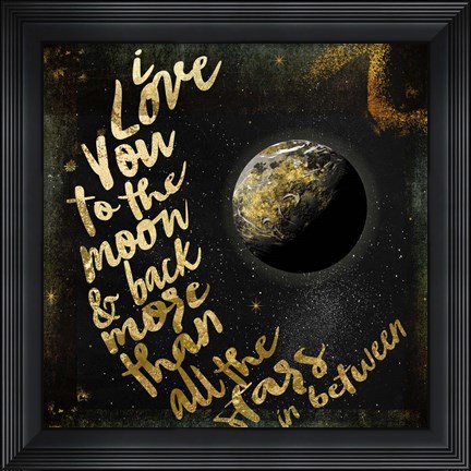 Framed Moon and Back I Print