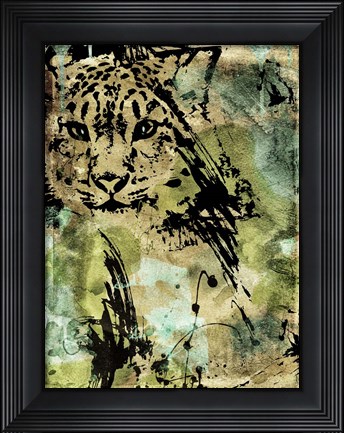 Framed Leopard Ink Print