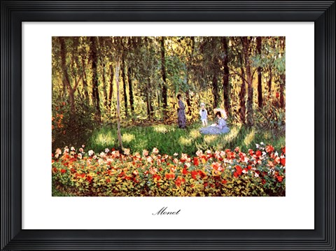 Framed Family in Garden, Argenteuil Print