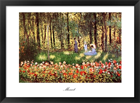 Framed Family in Garden, Argenteuil Print