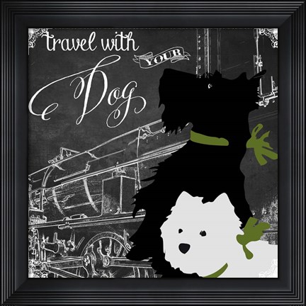 Framed Travel With Your Dog Print