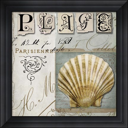 Framed Beach Book I Print