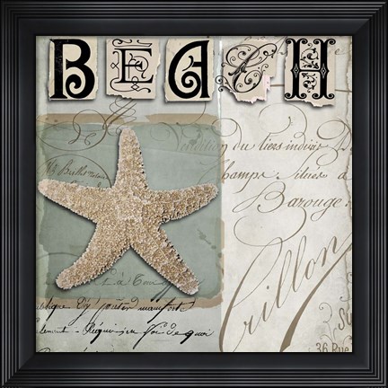 Framed Beach Book II Print