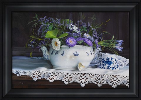 Framed Zuppiera con Tazza Print