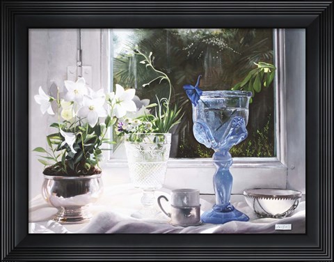Framed Il Calice Blu Print