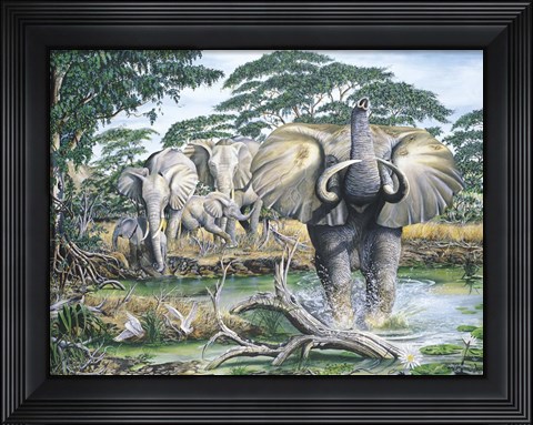 Framed Unrest On The Serengeti Print
