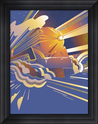 Framed Bullet Train Print