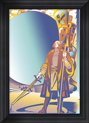 Framed Columbus Exploration Print