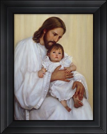 Framed Safely In His Arms Print