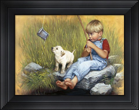 Framed Fishing Blues Print
