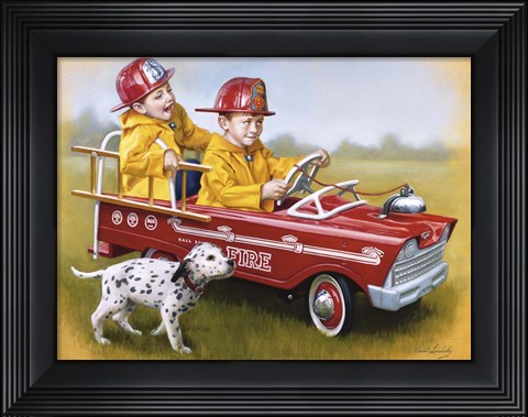 Framed 1959 Murray Fire Truck Print