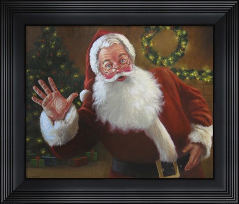 Framed Santa Greeting Print