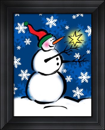Framed Silly Snowmen II Print