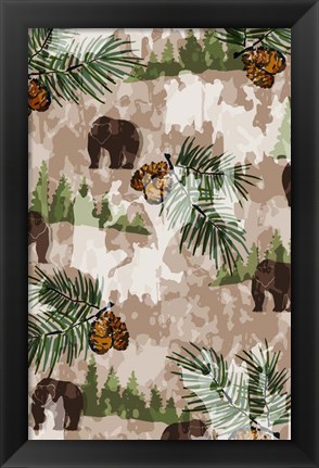 Framed Nature Lodge Pattern III Print