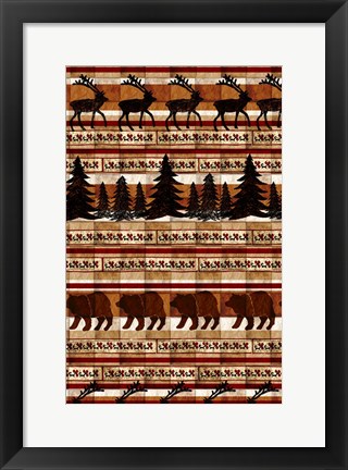 Framed Nature Lodge Pattern V Print