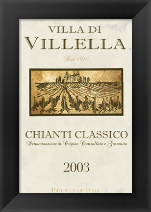 Framed Still Life Wine Label II Print