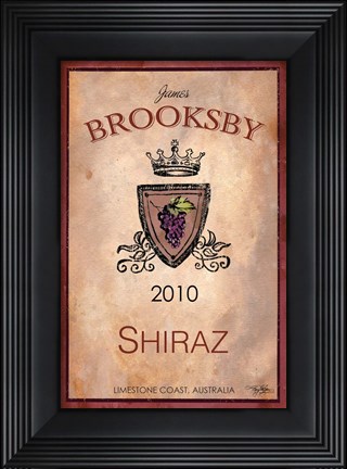 Framed Still Life Wine Label III Print