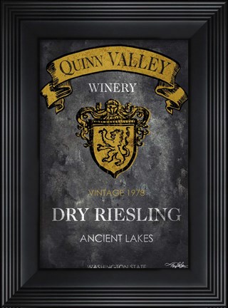 Framed Still Life Wine Label IV Print