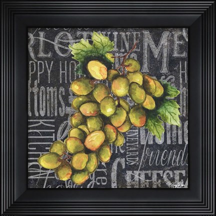 Framed Wine Grapes I Print