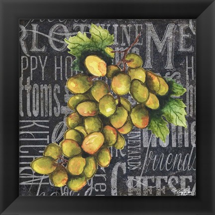 Framed Wine Grapes I Print