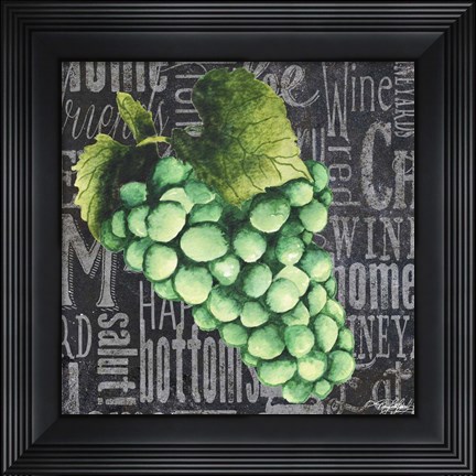 Framed Wine Grapes II Print