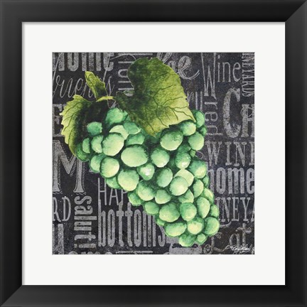 Framed Wine Grapes II Print