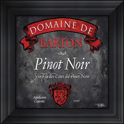 Framed Still Life Wine Label Square VIII Print