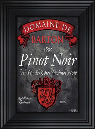 Framed Still Life Wine Label VIII Print