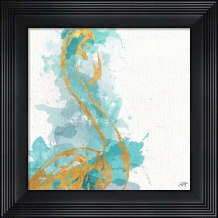Framed Fancy Watercolor Flamingo Print