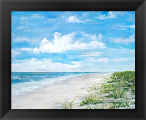 Framed Day At The Beach Print