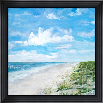 Framed Day At The Beach Square Print