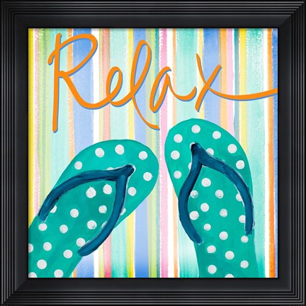 Framed Flip Flop Retreat III Print