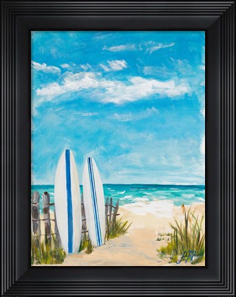 Framed Tropical Surf II Print