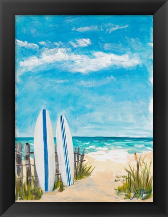 Framed Tropical Surf II Print