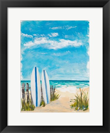 Framed Tropical Surf II Print