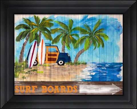 Framed Surf Boards Print