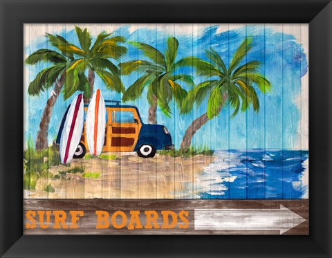 Framed Surf Boards Print