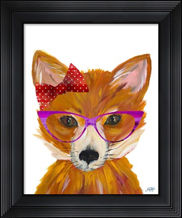 Framed Nerdy Fox Print