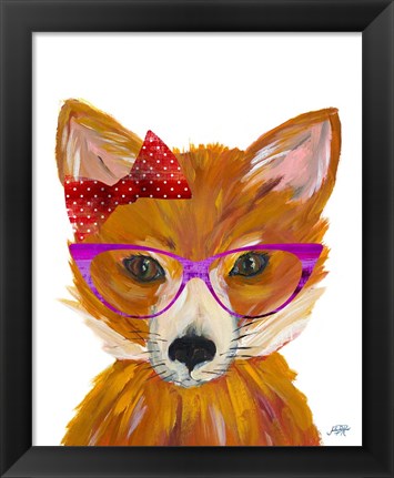 Framed Nerdy Fox Print