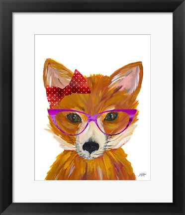 Framed Nerdy Fox Print